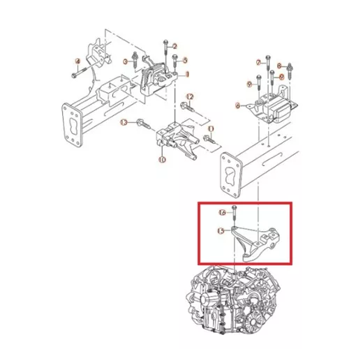 1K0199117BQ, ALTEA, SEAT, Şanzuman Takozu, Takozlar